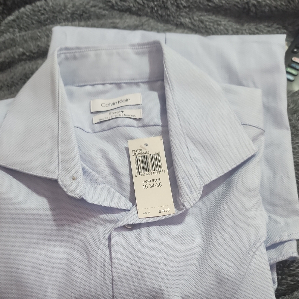 Calvin Klein Men's Sky Blue Dress Shirt